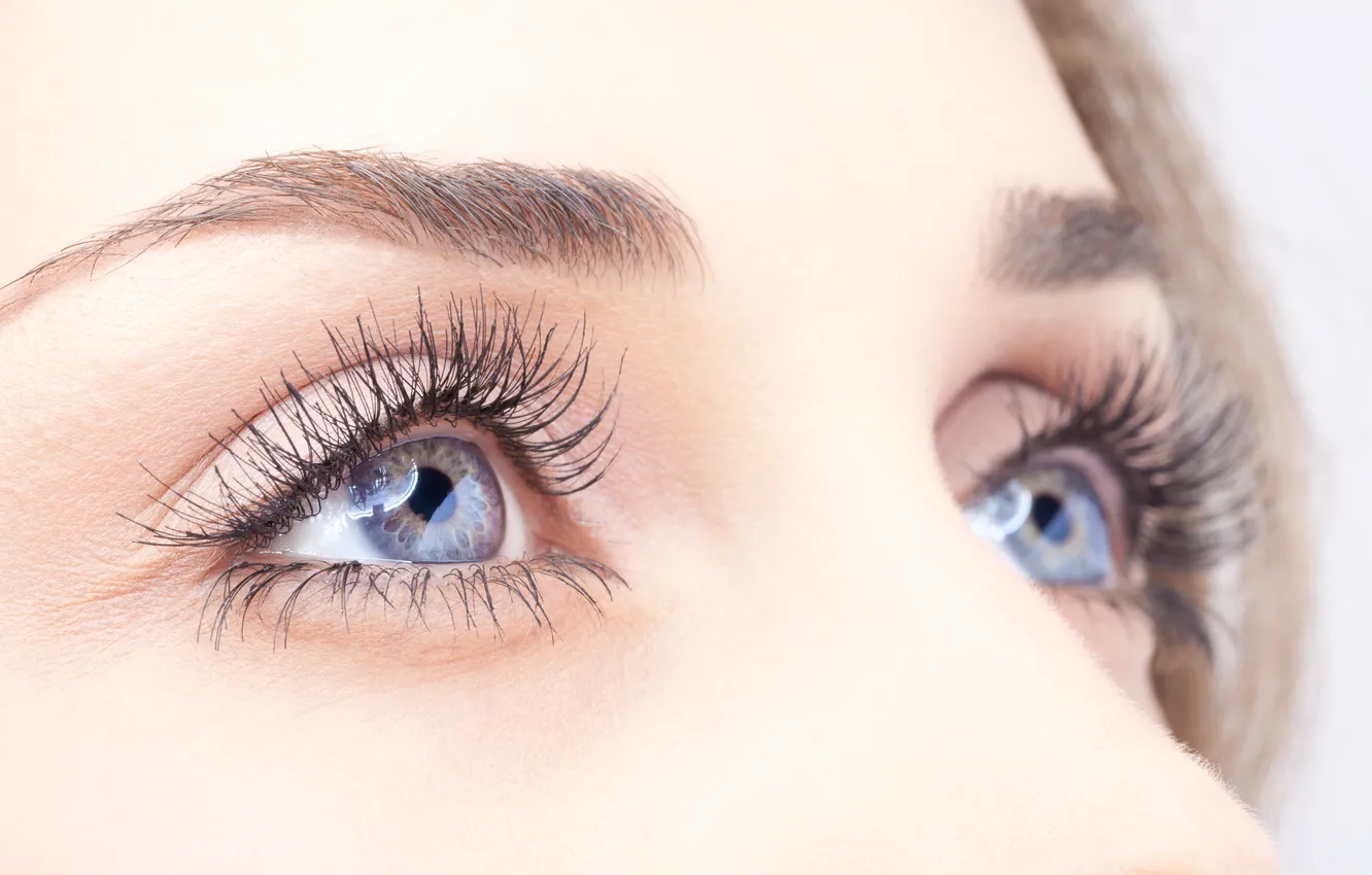 Фото обои woman, blue, eyes, view