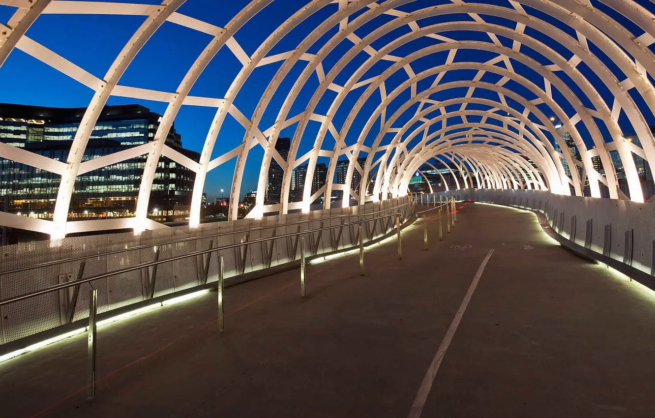 Фото обои интерьер, Австралия, тоннель, Мельбурн, Webb Bridge