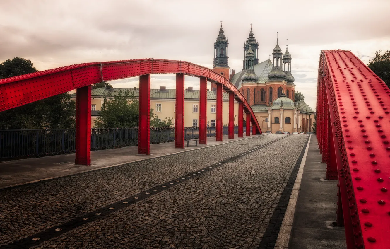 Фото обои Poland, Poznań, Bishop Jordan Bridge