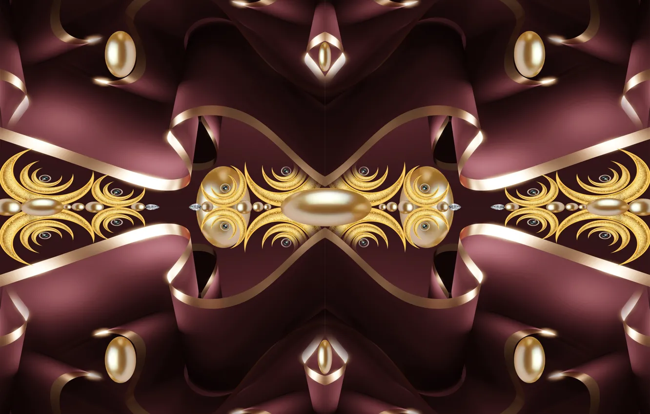 Фото обои gold, design, brown, pattern