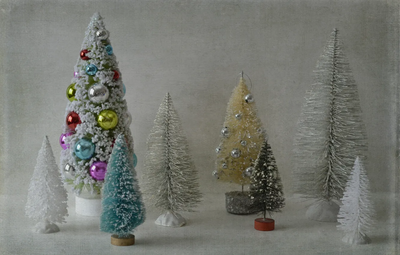 Фото обои фон, елки, текстура, Новый год, декоративные