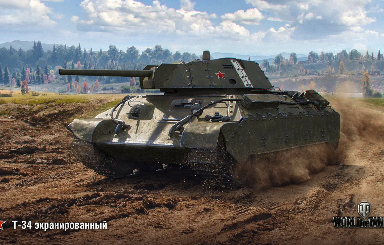 Фото обои Т-34, WoT, World of Tanks, Wargaming