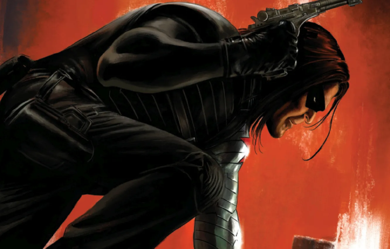 Фото обои Winter Soldier, Bucky Barnes, Зимний солдат, Баки Барнс