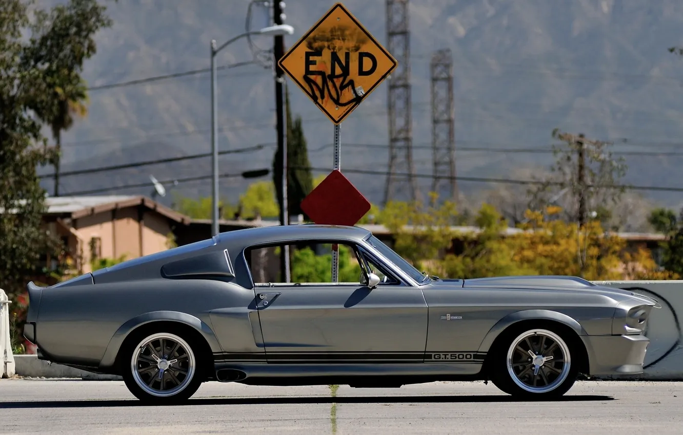 Фото обои фон, знак, Mustang, Ford, GT500, Форд, Мустанг, Eleanor