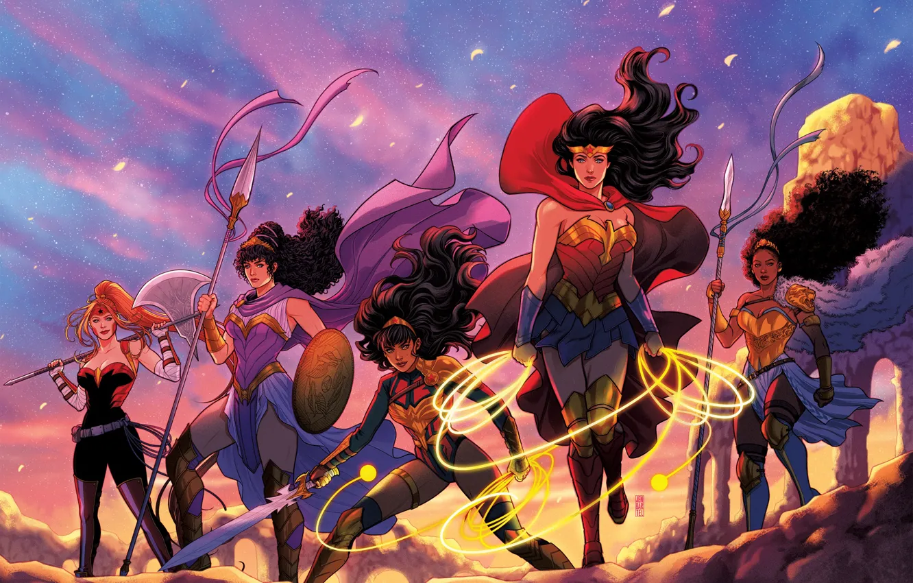 Фото обои Wonder Woman, DC Comics, Комиксы, Artemis, Чудо-Женщина, Чудо Женщина, Артемида, Амазонки