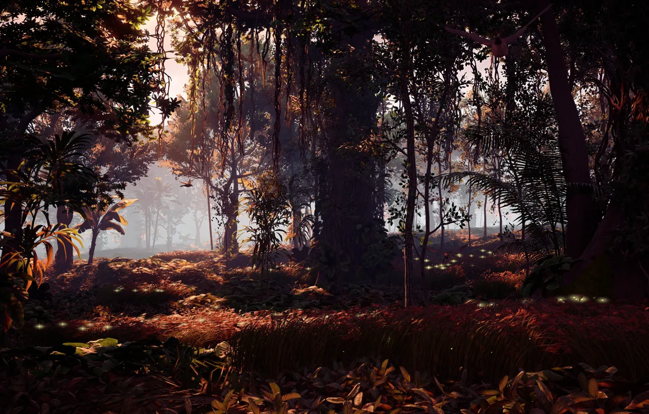 Фото обои пейзаж, джунгли, эксклюзив, Playstation 4, Guerrilla Games, Horizon Zero Dawn