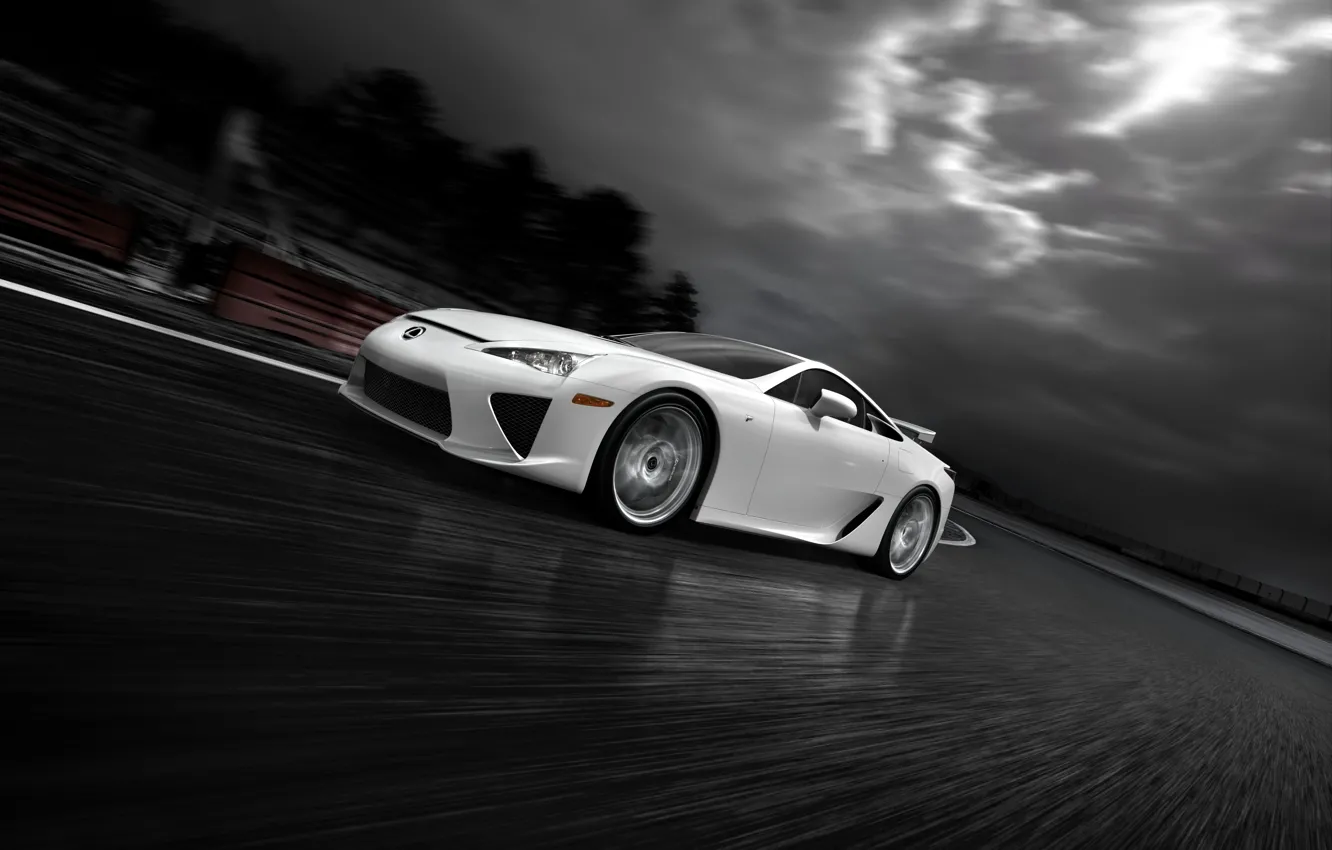 Фото обои Lexus, white, LFA, Lexus LFA