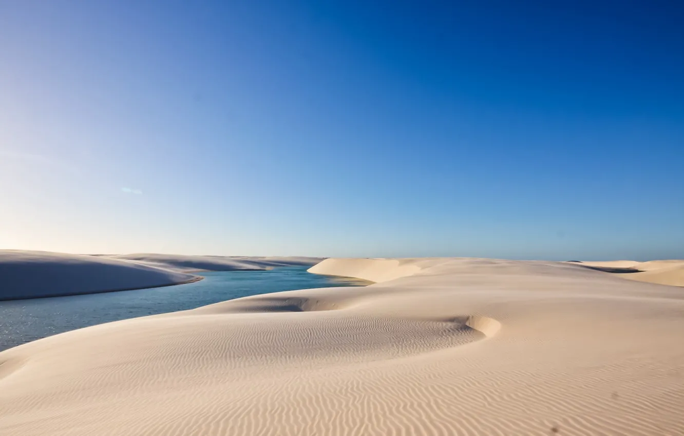 Фото обои river, desert, nature