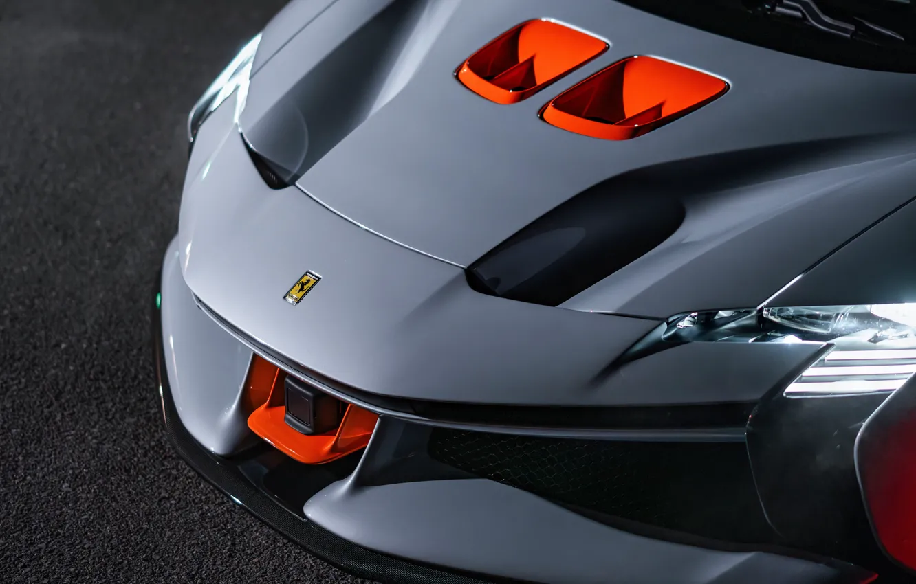 Фото обои Ferrari, logo, front, SF90, Ferrari SF90 XX Stradale