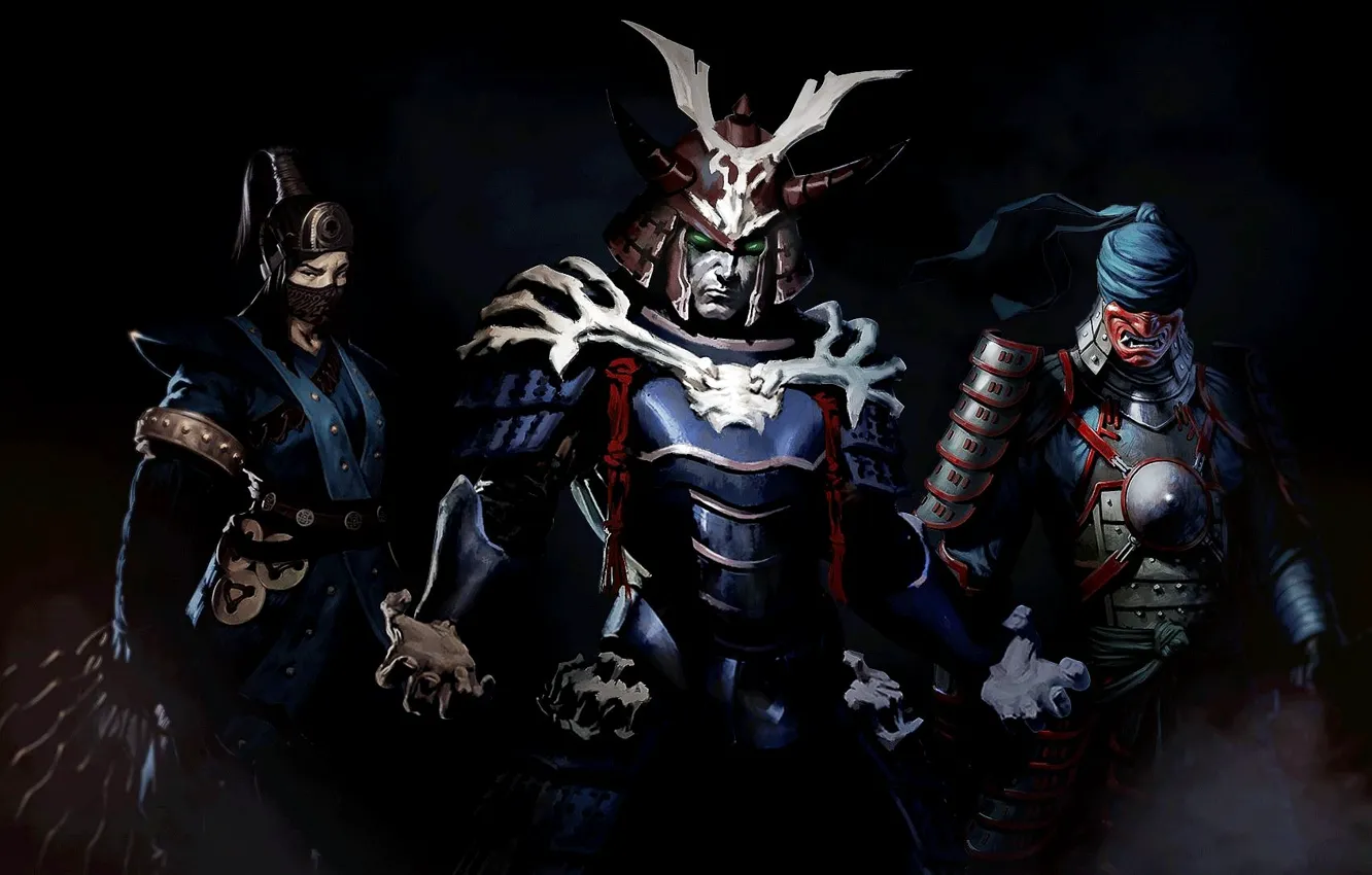 Фото обои kitana, mortal kombat x, samurai pack, kenshi, shinok
