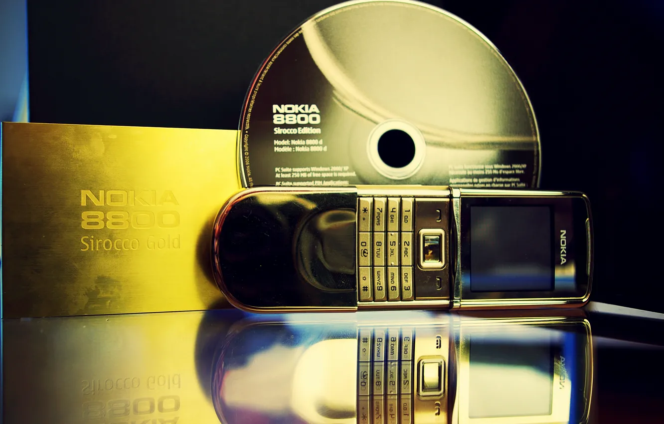 Фото обои телефон, классика, Edition, Nokia 8800, нокия, слайдер, Sirocco Gold
