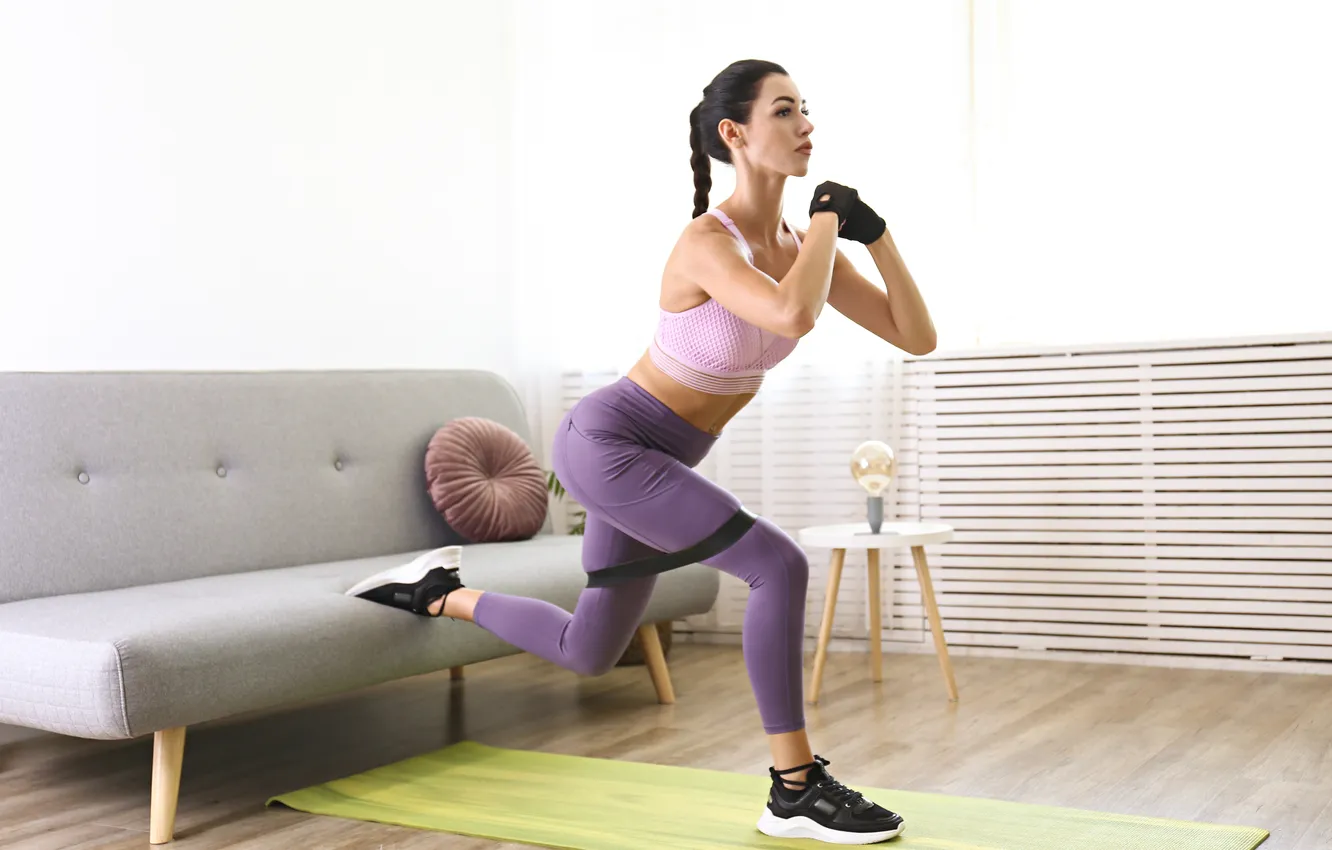 Фото обои gym, leggings, buttock, woman fitness, activewear, woman exercises, woman streching, woman workout