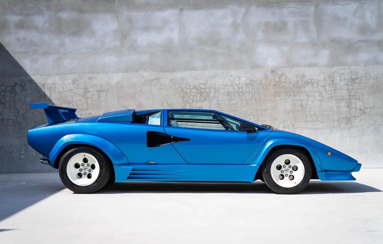 Фото обои Lamborghini, вид сбоку, Countach, Lamborghini Countach 5000QV, кунташ
