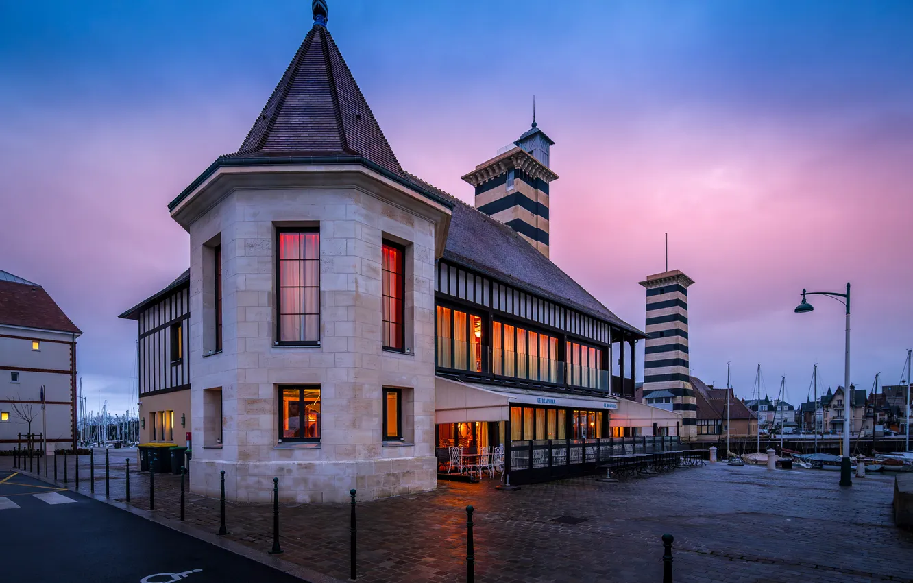 Фото обои Франция, здание, France, Нормандия, Normandy, Довиль, Deauville