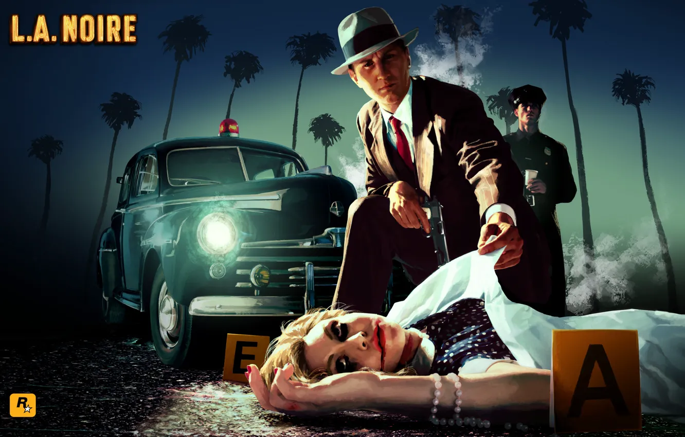 Фото обои убийство, L.A. Noire, место преступления