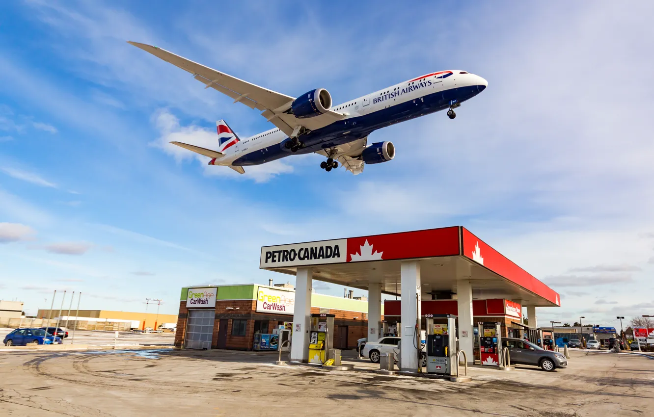Фото обои Небо, Самолет, Boeing, Авиация, Пассажирский, 787-9
