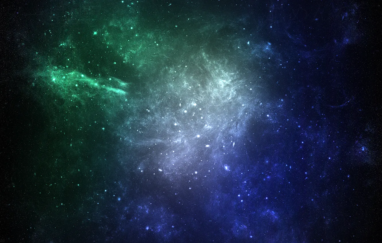 Фото обои космос, звезды, туманность, арт, галактики