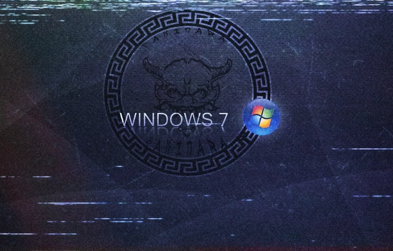 Фото обои Череп, Логотип, Windows 7