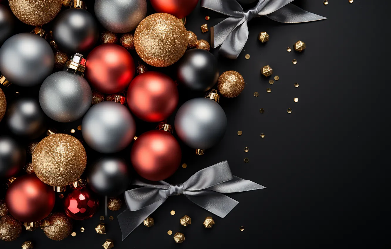 Фото обои шары, Новый Год, Рождество, new year, happy, Christmas, balls, merry
