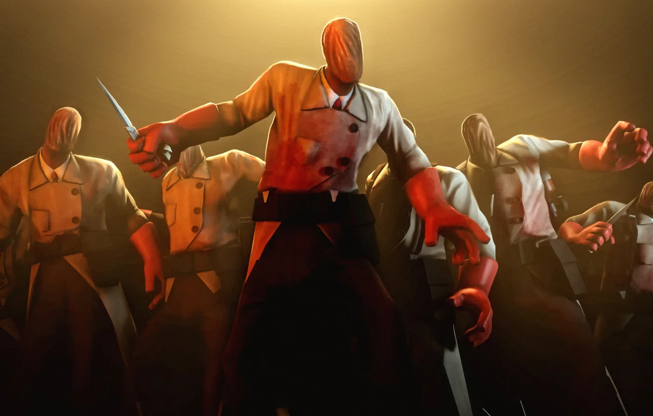 Фото обои Medic, art, team fortress 2, silent hill, fan, Silent Fortress