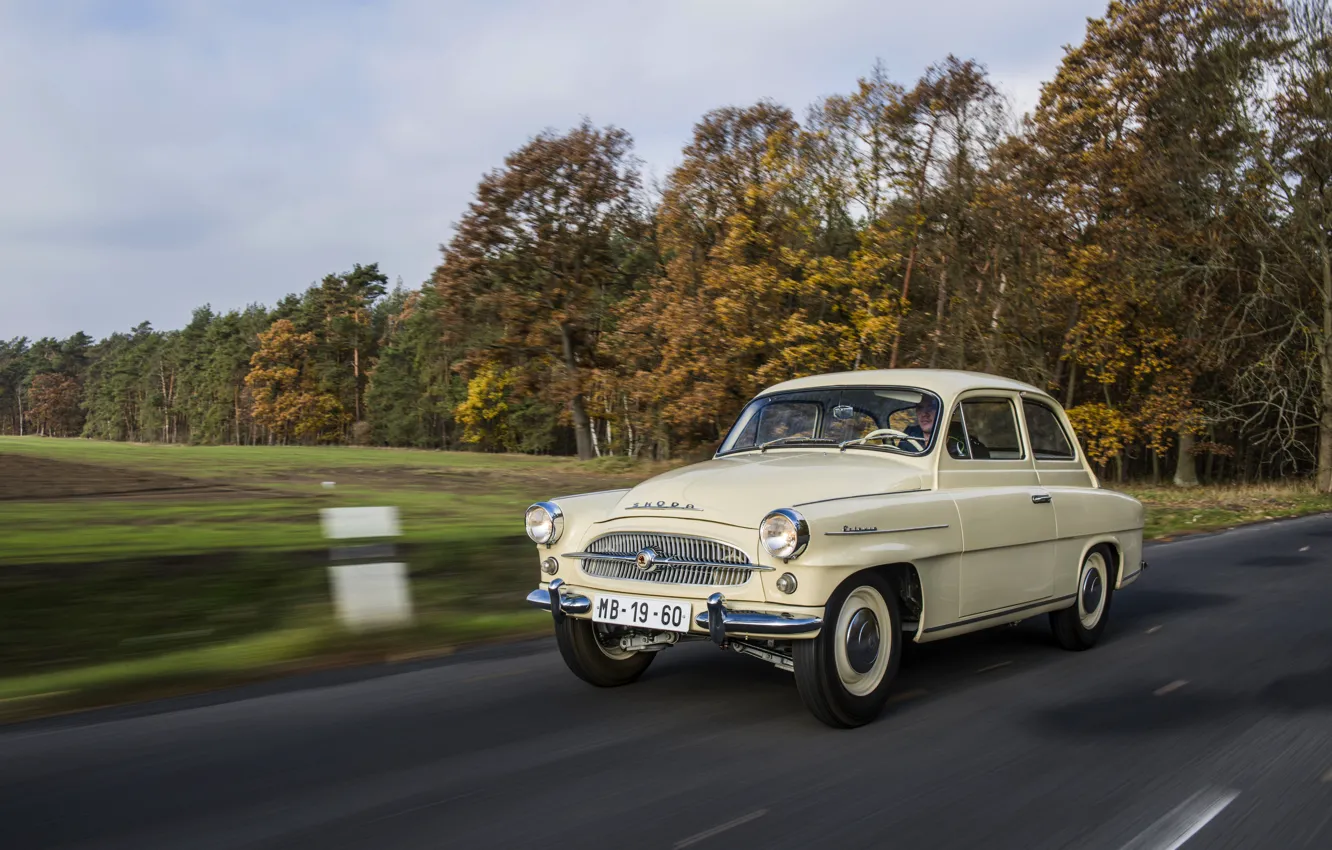 Фото обои движение, Škoda, Skoda, Octavia, 1959-1964