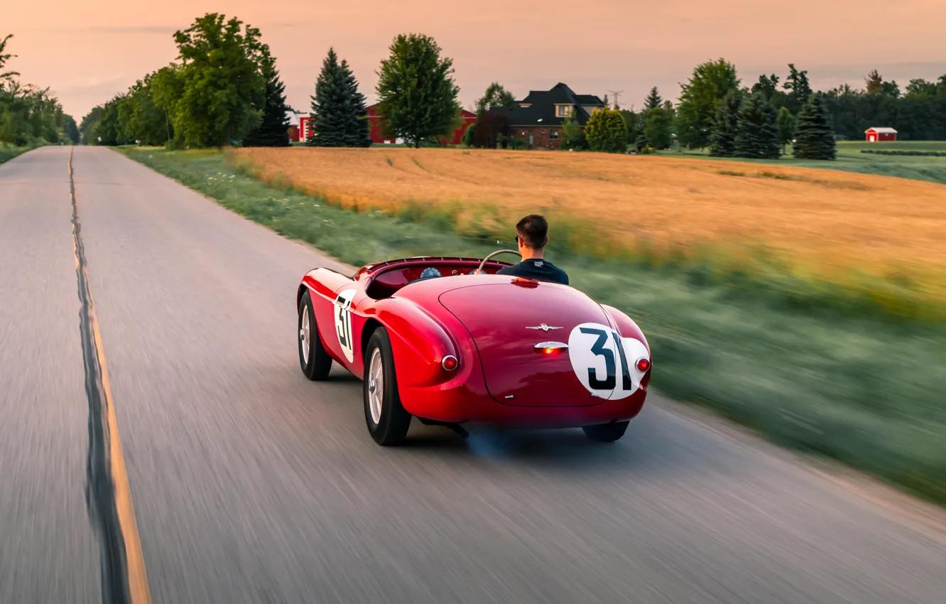 Фото обои Ferrari, 212, drive, 1951, Ferrari 212 Export Barchetta