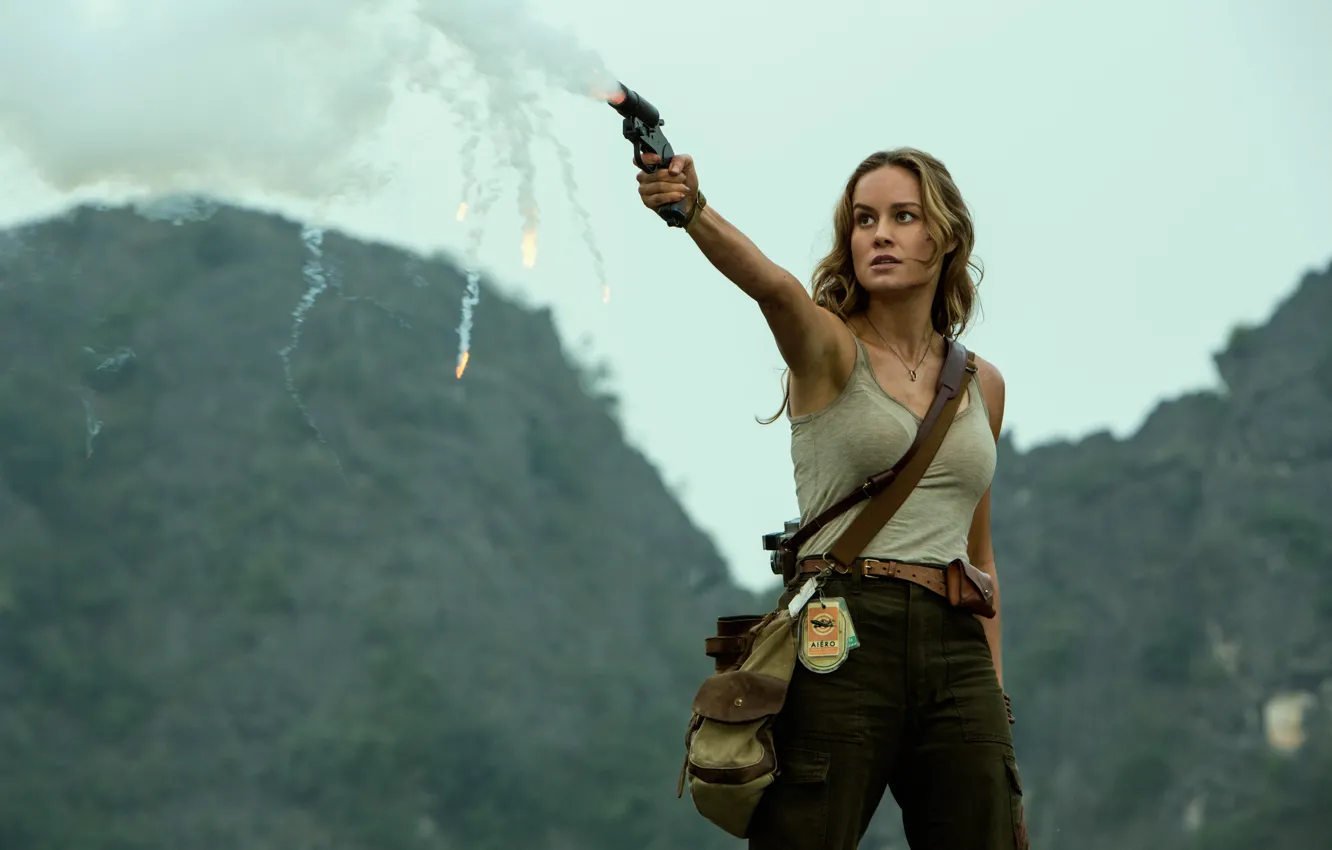 Фото обои Brie Larson, Бри Ларсон, Kong: Skull Island, Конг: Остров черепа