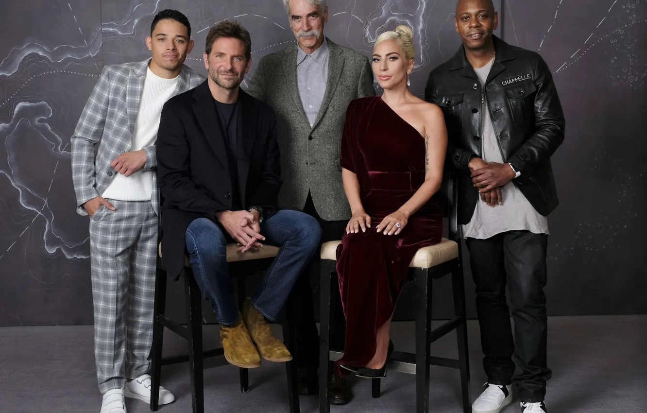 Фото обои Lady Gaga, Bradley Cooper, Звезда родилась, A Star Is Born, Sam Elliott