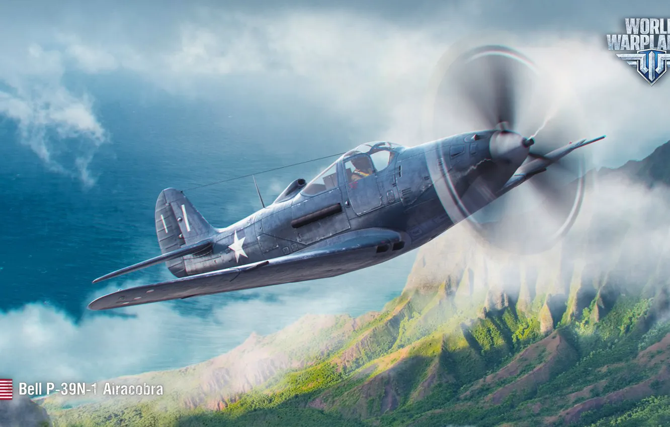 Фото обои Bell, Airacobra, World of Warplanes, WoWp, Wargaming, P-39N-1