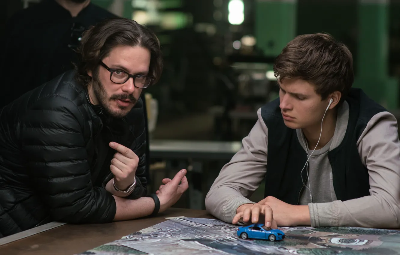 Фото обои car, cinema, movie, film, Ansel Elgort, Baby Driver, Edgar Wright
