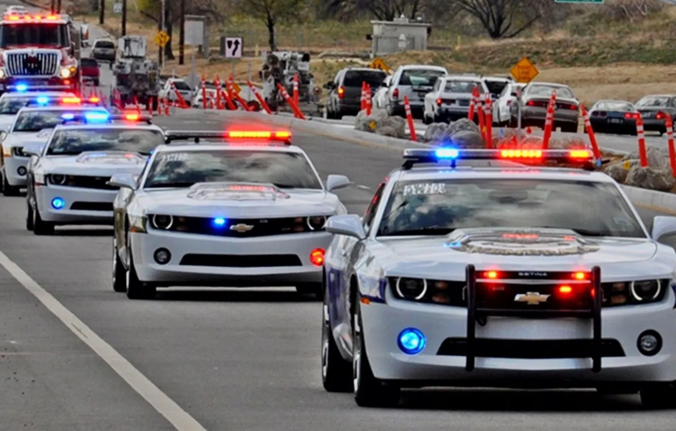 Фото обои полиция, Chevrolet, red, police, blue, мигалки