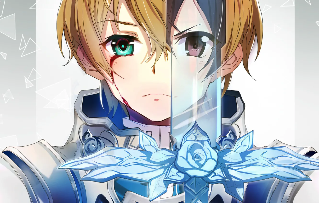 Фото обои глаза, меч, аниме, арт, Sword Art Online 3