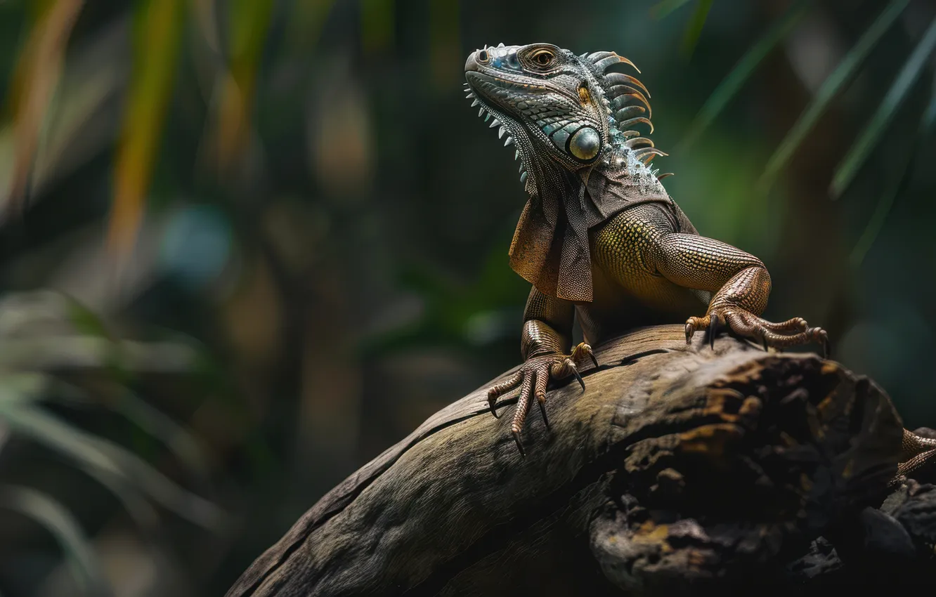 Фото обои nature, close up, iguana