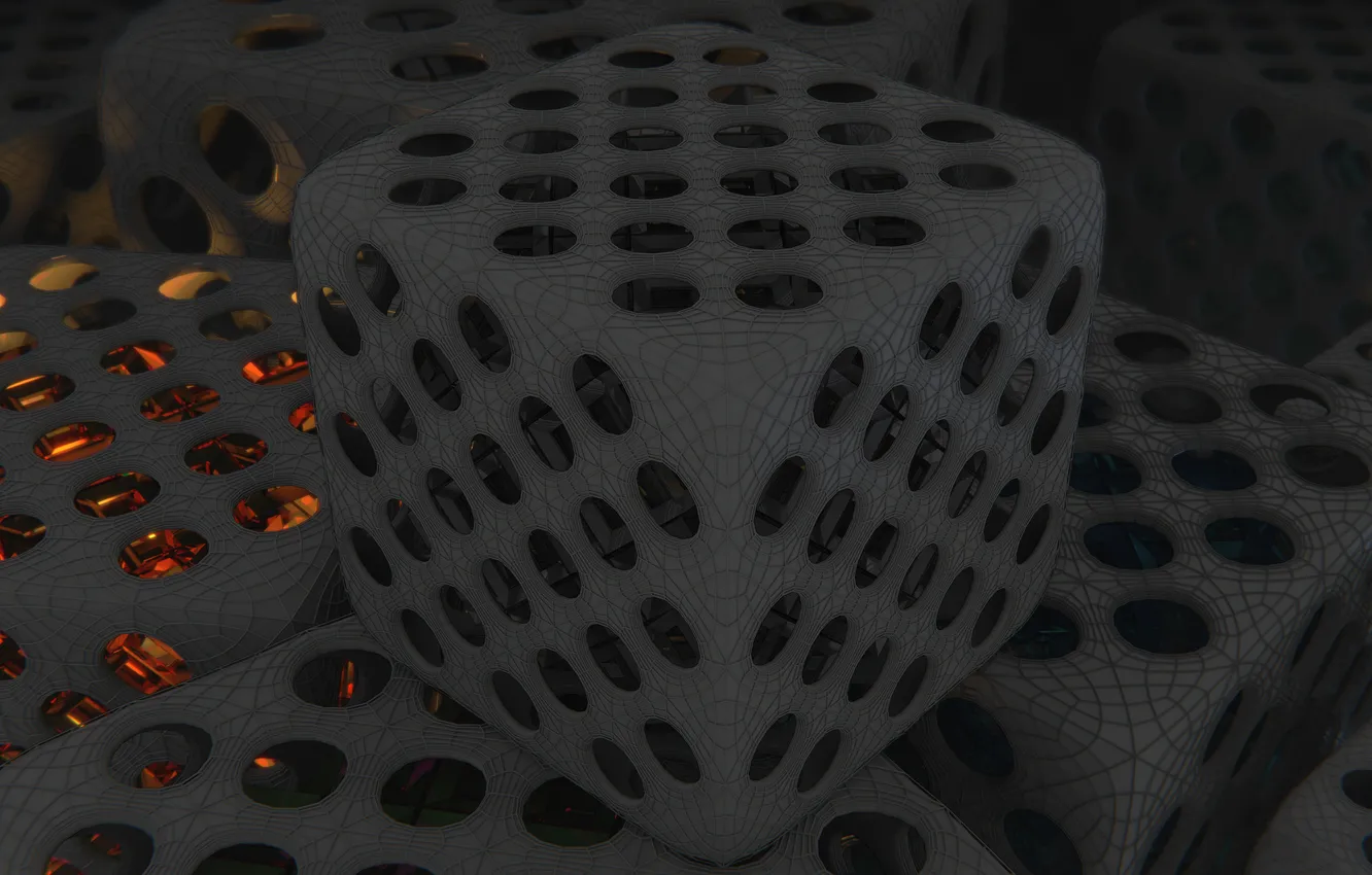 Фото обои grey, render, color, abstraction, cubes, Wallpaer, blender3d, 3dart