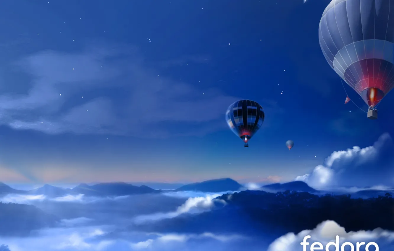 Фото обои Linux, GNU, Fedora