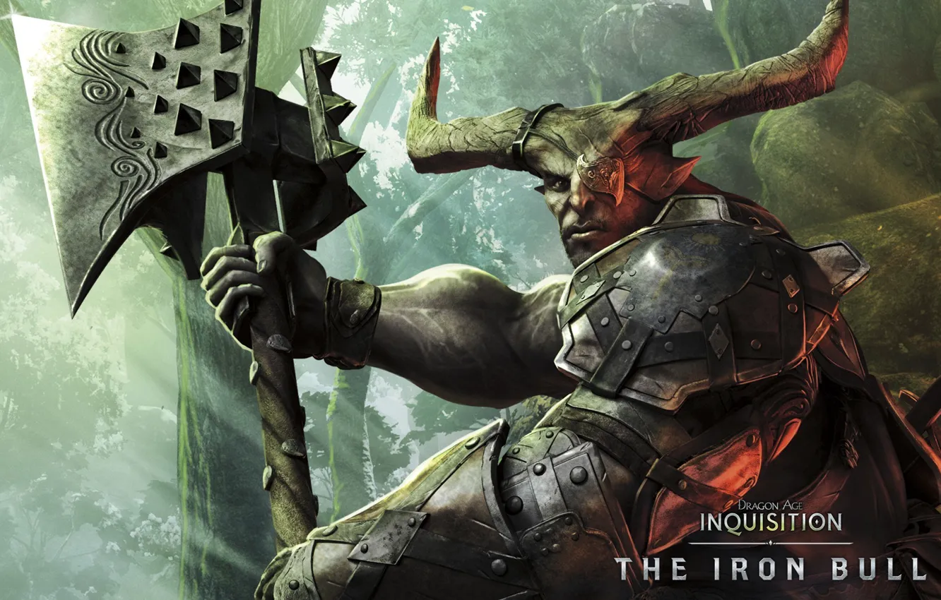 Фото обои Воин, BioWare, Electronic Arts, Dragon Age: Inquisition, Кунари, The Iron Bull