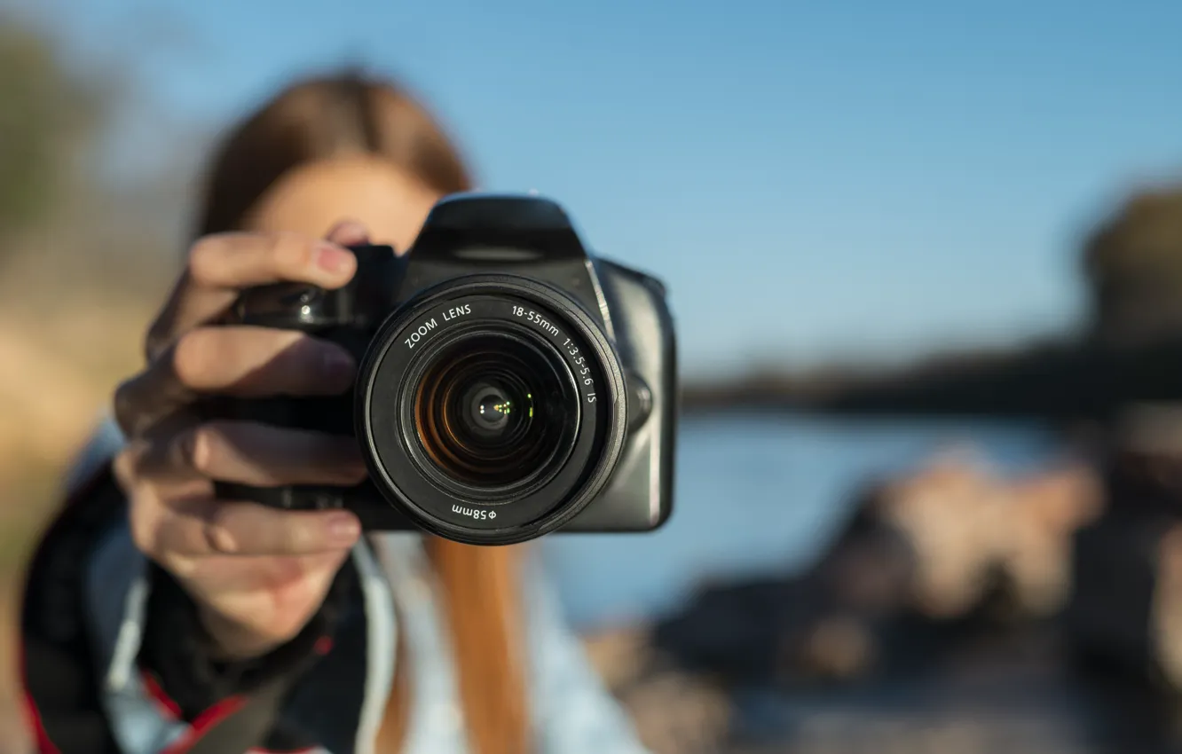 Фото обои photographer, camera, front, view