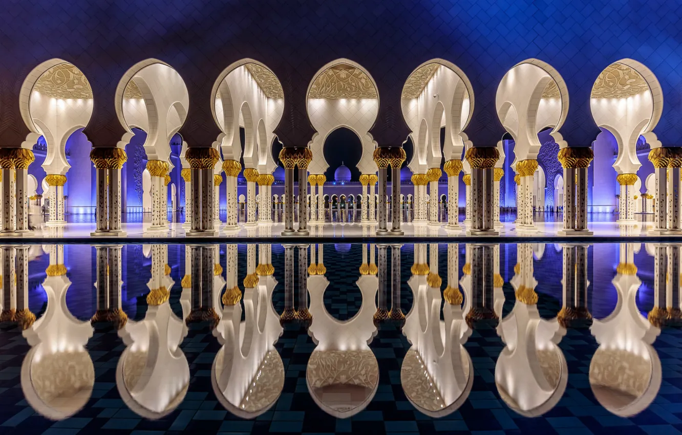 Фото обои city, город, Abu Dhabi, ОАЭ, столица, Мечеть шейха Зайда, Абу-Даби, UAE