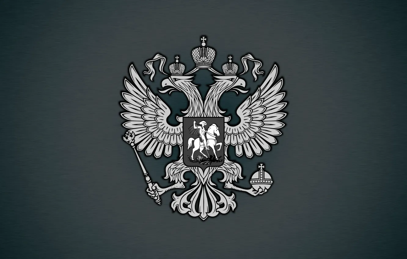 Фото обои орел, герб, россия