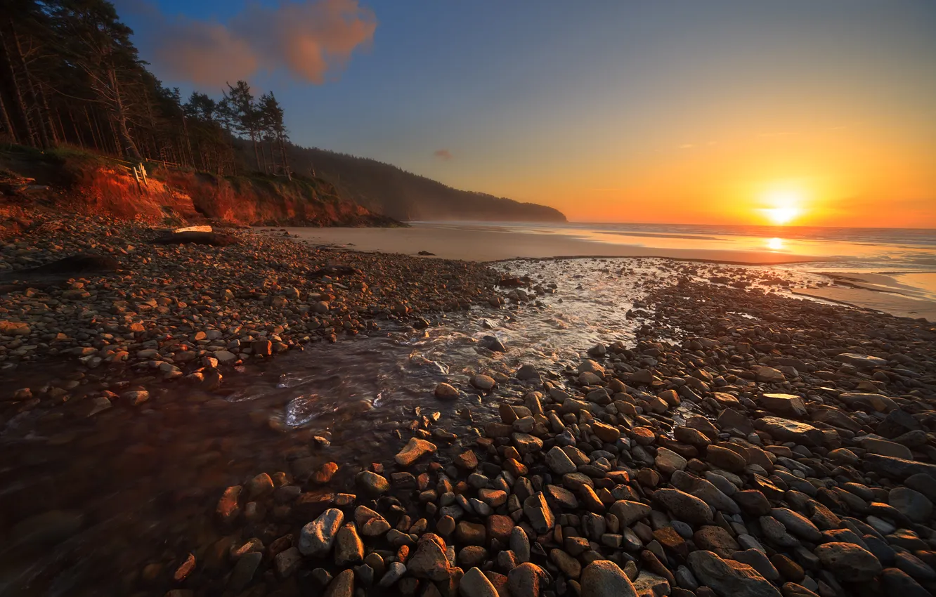 Фото обои море, пейзаж, Oregon, Cape Lookout Beach