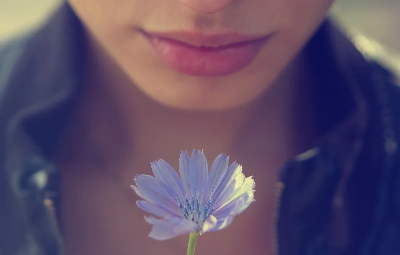 Фото обои цветок, девушка, макро, губы, photographer, Паша Иванов