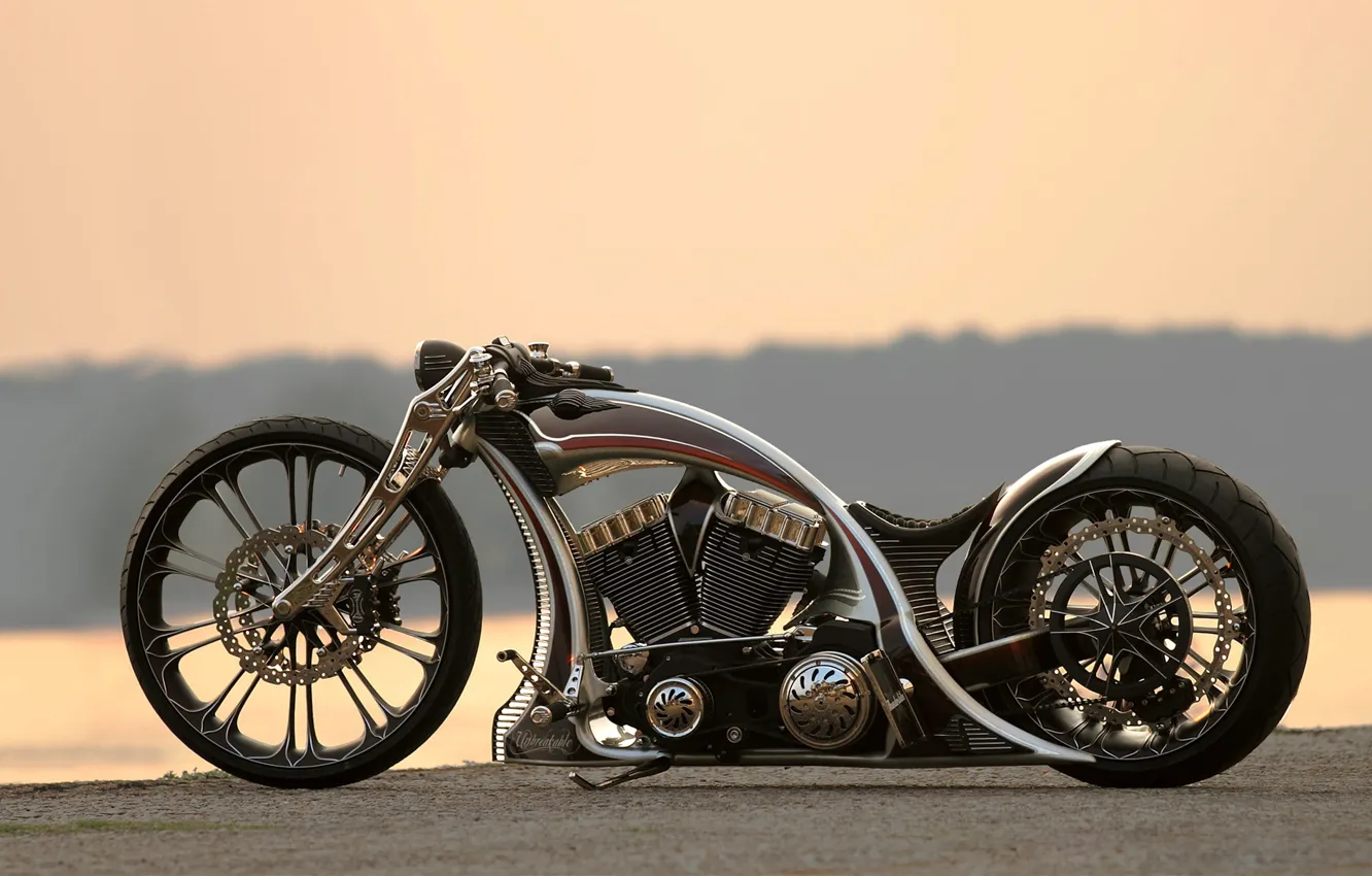Фото обои мотоцикл, bike, custom, unbreakable