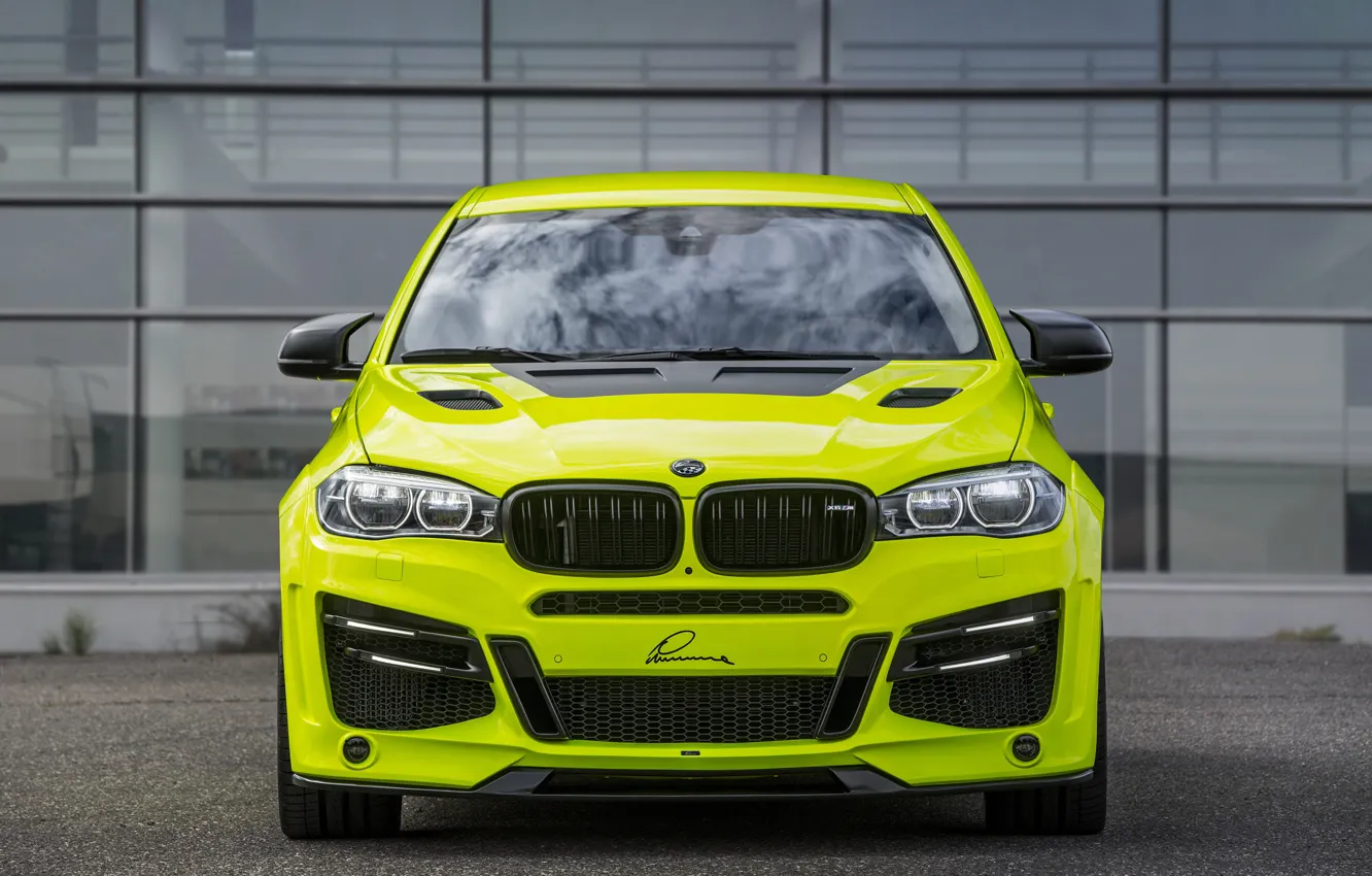 Фото обои BMW, Front, Yellow, Lumma, Lumma Design, BMW x6, CLR X6R