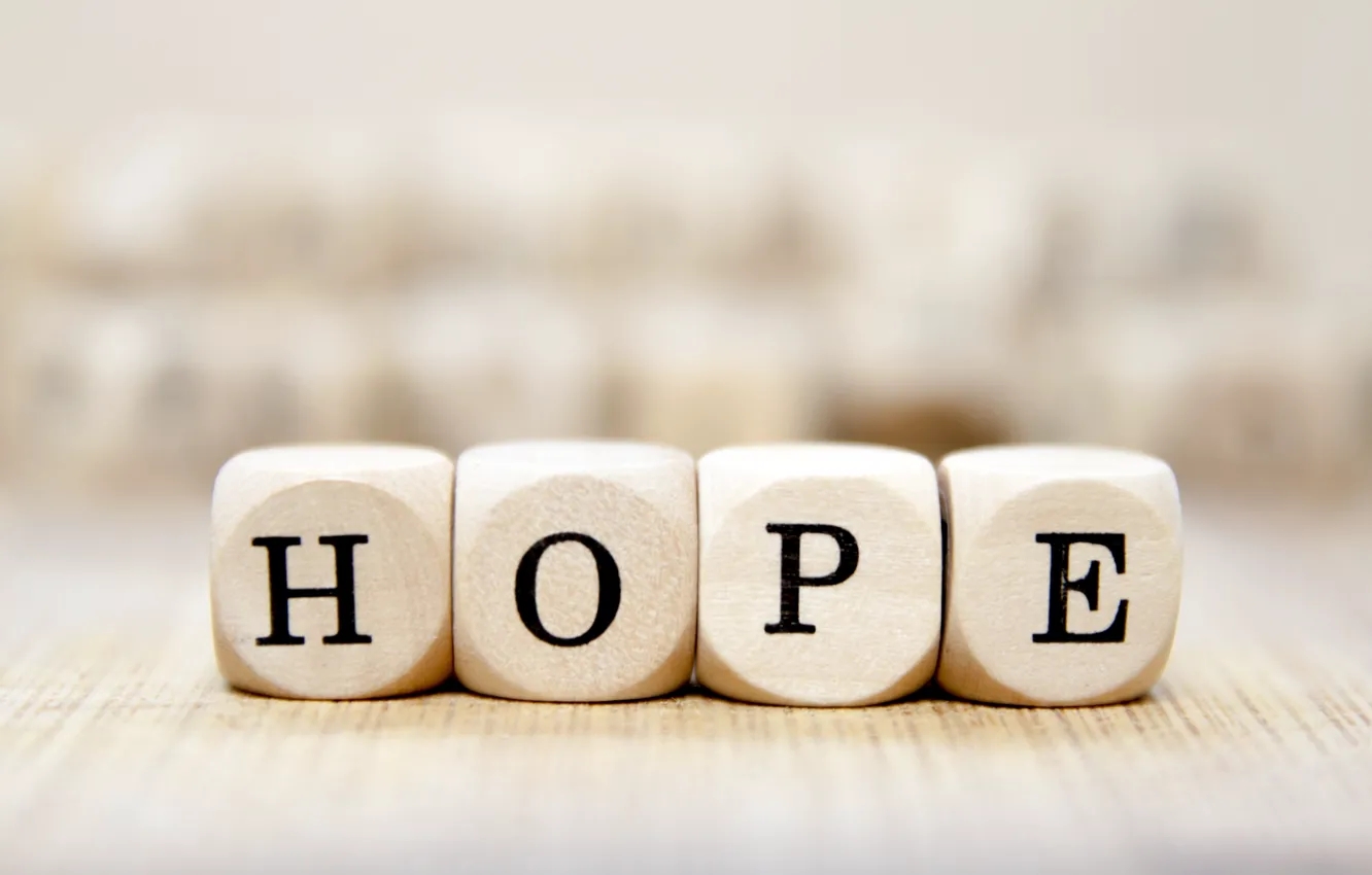 Фото обои word, dice, hope