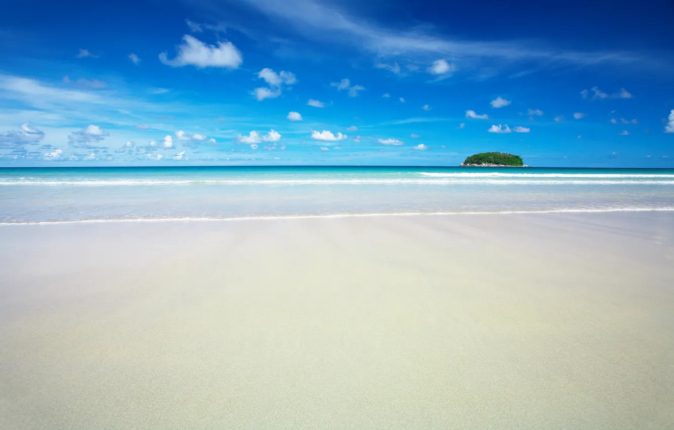 Фото обои песок, море, пляж, рай