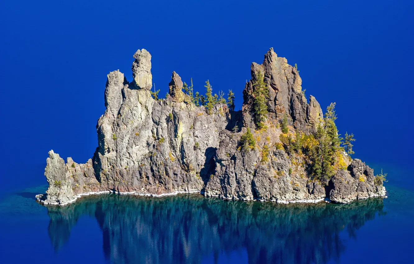 Фото обои остров, США, Crater Lake, Crater Lake National Park