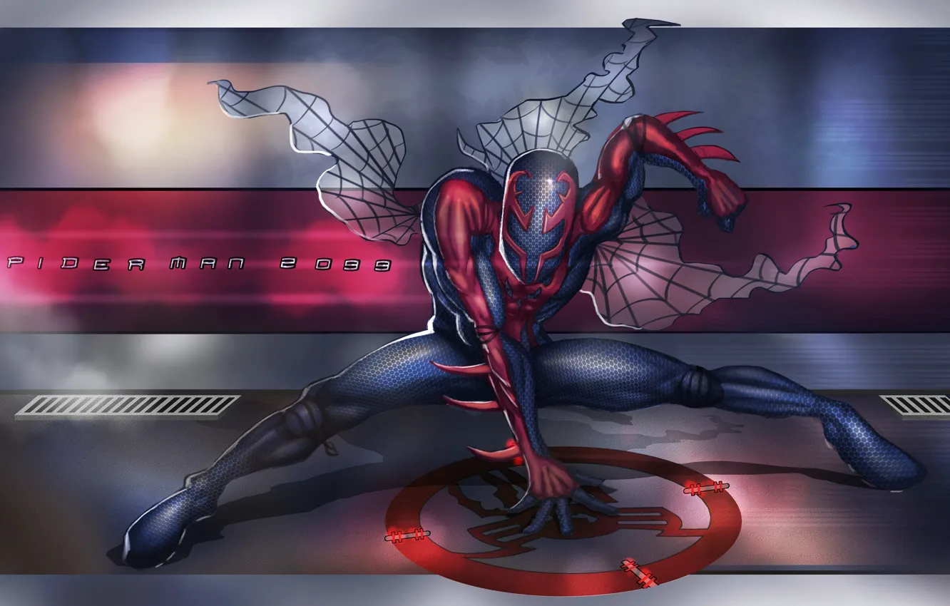 Фото обои костюм, Marvel Comics, Spider-Man, Spider-Man 2099, Miguel O'Hara