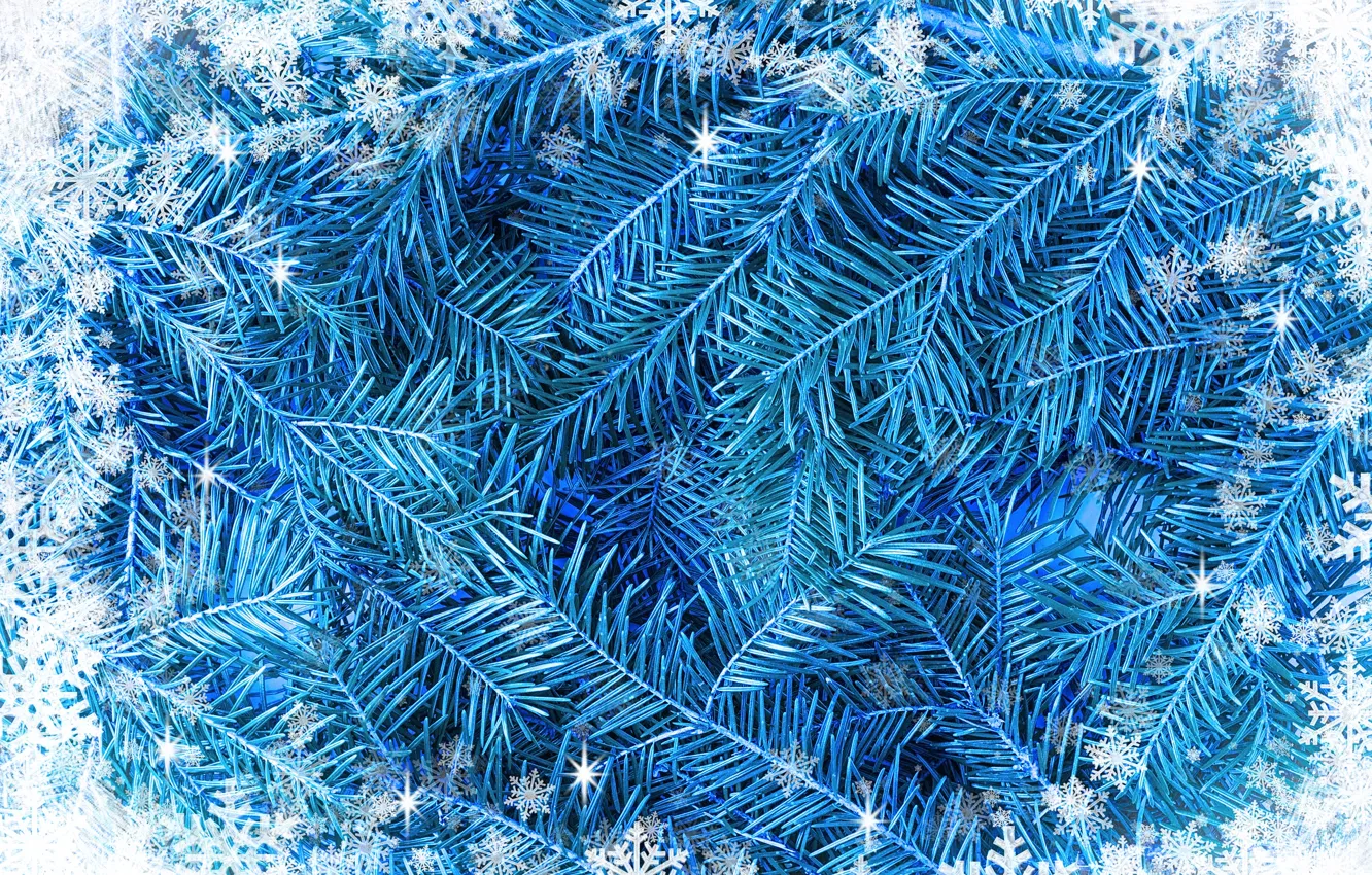 Фото обои снежинки, фон, white, blue, winter, background, snow, snowflakes