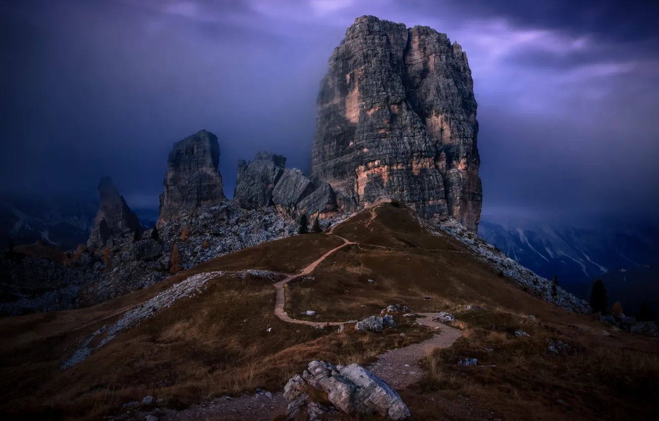 Фото обои горы, Италия, Доломиты