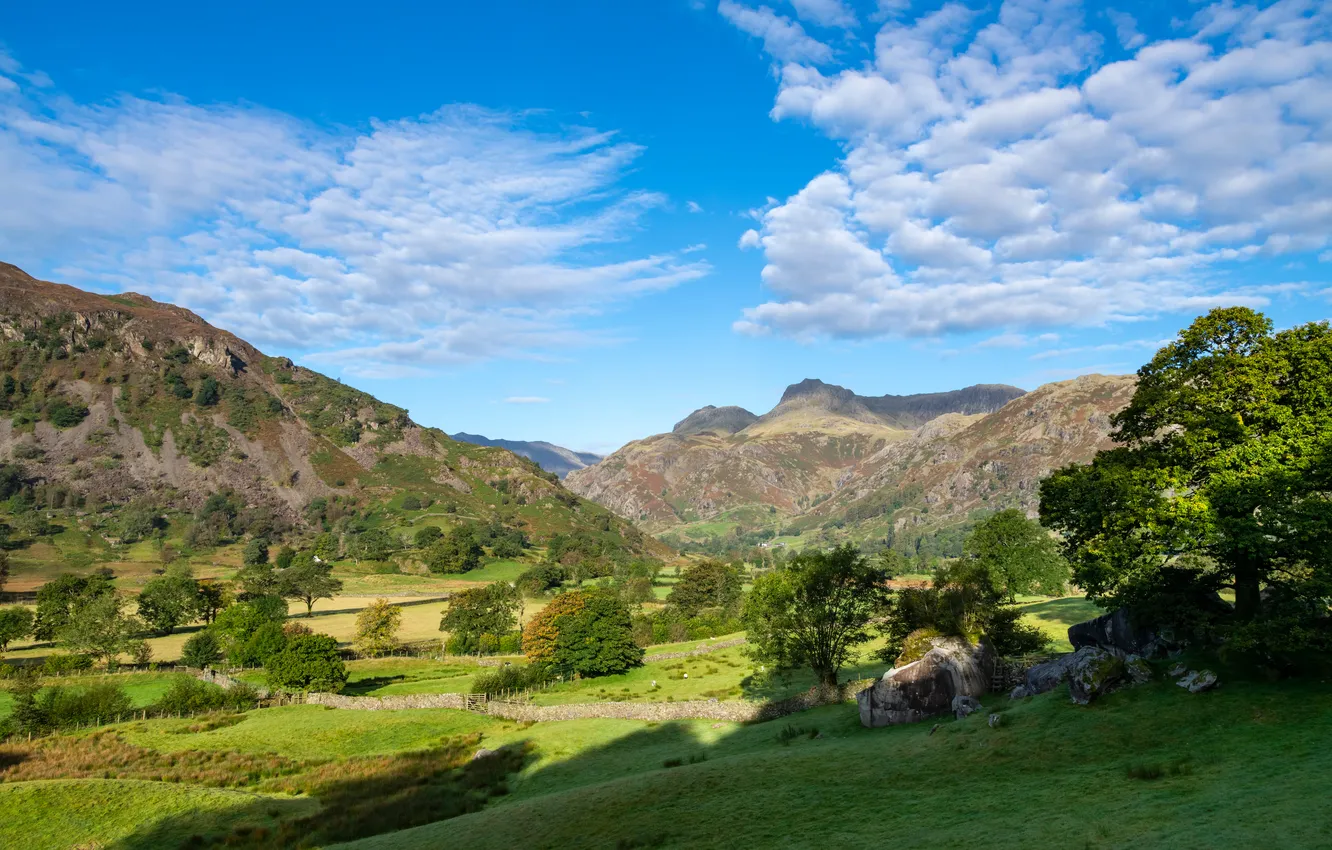 Фото обои пейзаж, горы, Англия, Lake District